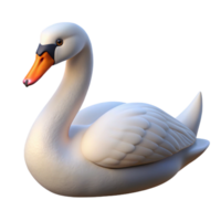 elegant memorable A swan, mute swan, NO BACKGROUND with Transparent Background. png