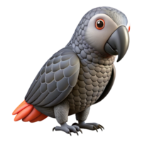 alluring remarkable A parrot, African grey parrot, NO BACKGROUND with Transparent Background. png