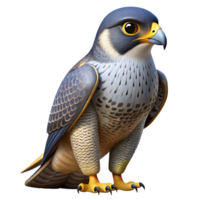 elegant joyful bohemian A falcon, peregrine falcon, NO BACKGROUND with Transparent Background. crisp png