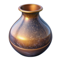 elegant minimalist Handblown Glass Vase Isolated Element with Shadow high resolution png