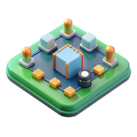 captivating distinctive Circuit board with electronic components NO BACKGROUND with Transparent Background. png