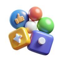 distinctive organic Social media icons set NO BACKGROUND with Transparent Background. sharp png