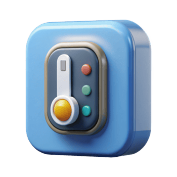 alluring futuristic Smart thermostat with temperature display NO BACKGROUND with Transparent Background. crisp png