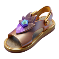 serene minimalist Handcrafted Leather Sandal Isolated with Shadow professional png