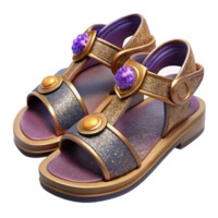 impressive traditional Handcrafted Leather Sandals Detailed Stitching Isolated Element high resolution png