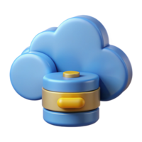 elegant joyful retro Cloud computing data storage icon NO BACKGROUND with Transparent Background. high quality png