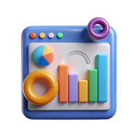 distinctive industrial Digital marketing analytics chart NO BACKGROUND with Transparent Background. ultra HD png