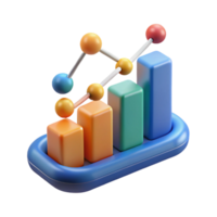 enchanting gothic Data science analytics graph NO BACKGROUND with Transparent Background. high resolution png