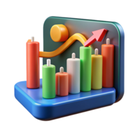 dramatic harmonious gothic Financial technology stock market chart NO BACKGROUND with Transparent Background. high resolution png