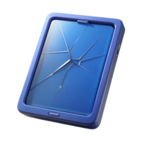 breathtaking timeless Tablet with cracked screen NO BACKGROUND with Transparent Background. png