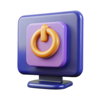 célebre barroco computador monitor poder botão não fundo com transparente fundo. genuíno png