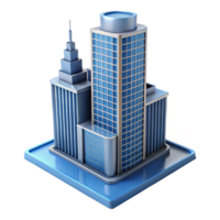 breathtaking inspired Modern skyscraper architectural model, NO BACKGROUND with Transparent Background. png