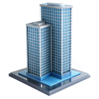 dazzling acclaimed Modern skyscraper architectural model, NO BACKGROUND with Transparent Background. png