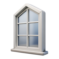 distinctive avant-garde Window frame, white PVC, NO BACKGROUND with Transparent Background. premium png