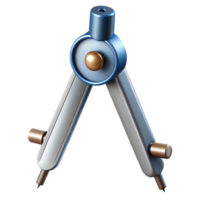 dynamic immaculate Drafting compass, metal, NO BACKGROUND with Transparent Background. high quality png