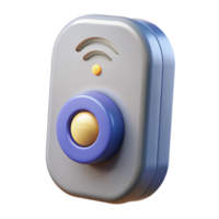 elegant joyful futuristic Doorbell, wireless, NO BACKGROUND with Transparent Background. 4K png
