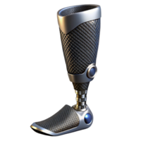distinctive avant-garde High-tech prosthetic leg with carbon fiber components NO BACKGROUND with Transparent Background. professional png