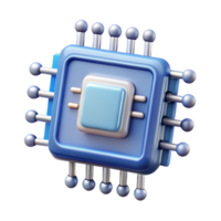 coveted rustic Artificial intelligence chip with intricate circuitry NO BACKGROUND with Transparent Background. genuine png