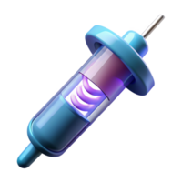 acclaimed geometric Genetic modification syringe filled with luminescent fluid NO BACKGROUND with Transparent Background. authentic png