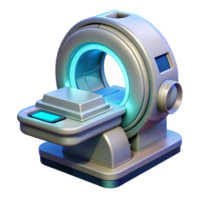 calm majestic Futuristic medical scanner with rotating sensors NO BACKGROUND with Transparent Background. handcrafted png
