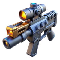acclaimed tropical Advanced laser rifle with telescopic sight NO BACKGROUND with Transparent Background. detailed png