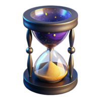 elegant contemporary Hourglass with Falling Sand Front View Isolated exclusive png