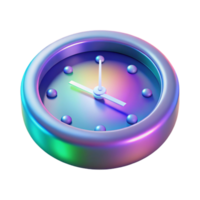 distinguished vintage Holographic clock displaying time in multiple dimensions NO BACKGROUND with Transparent Background. studio quality png