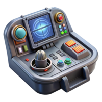 alluring baroque Highly detailed spaceship cockpit control panel NO BACKGROUND with Transparent Background. masterfully captured png