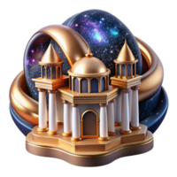 magnificent rustic Iconic Building Iconography Cutout with Recognizable Architecture high resolution png