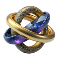 impressive artistic Intertwined Rings Illusion Transparent Background original png