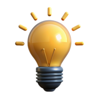 dynamic pristine Lightbulb emitting light. NO BACKGROUND with Transparent Background. fine detail png