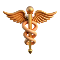 beautiful avant-garde Caduceus, staff of Hermes. NO BACKGROUND with Transparent Background. high resolution png