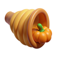 dynamic exquisite Cornucopia, horn of plenty. NO BACKGROUND with Transparent Background. flawless png