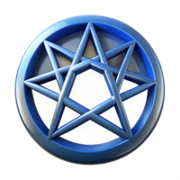 bold fascinating Pentacle symbol. NO BACKGROUND with Transparent Background. detailed png