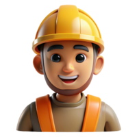 distinctive nordic Construction worker with hard hat, NO BACKGROUND with Transparent Background. refined png