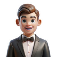 breathtaking timeless Groom in tuxedo, NO BACKGROUND with Transparent Background. png