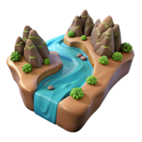 captivating dramatic elegant Styx River, river in the Underworld. NO BACKGROUND with Transparent Background. authentic png
