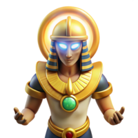 beautiful mysterious traditional Ra, Egyptian sun god. NO BACKGROUND with Transparent Background. expertly shot png