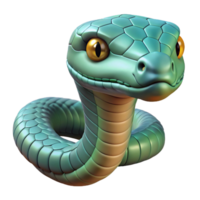 alluring iconic Snake, portrait, NO BACKGROUND with Transparent Background. png