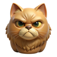 alluring quintessential A grumpy Persian cat with flat face, NO BACKGROUND with Transparent Background. png