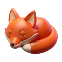 breathtaking bohemian A sleeping red fox, NO BACKGROUND with Transparent Background. elite png