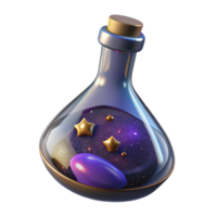 dramatic modern Lab Flask with Bubbling Liquid Cutout high quality png