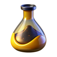 magnificent rustic Lab Flask with Yellow Liquid Cutout Element png