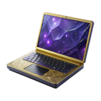wonderful artistic Laptop Computer Perspective View Cutout Isolated high resolution png