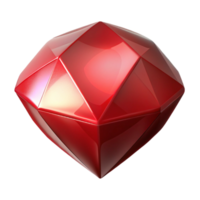 dynamic exquisite A single, blood-red ruby. NO BACKGROUND with Transparent Background. precision png