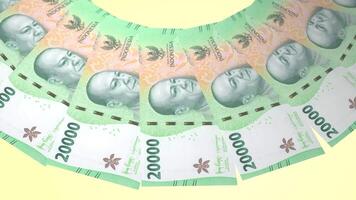 Shining Looping Design 20000 Rupiah Curency of Indonesia video