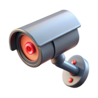 distinguished victorian Security camera with blinking red light NO BACKGROUND with Transparent Background. flawless png