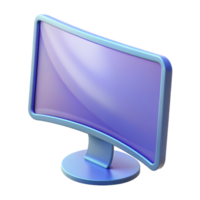 coveted contemporary Computer monitor with curved screen NO BACKGROUND with Transparent Background. high resolution png