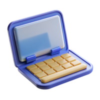 bold wonderful Tablet computer with keyboard case NO BACKGROUND with Transparent Background. detailed png