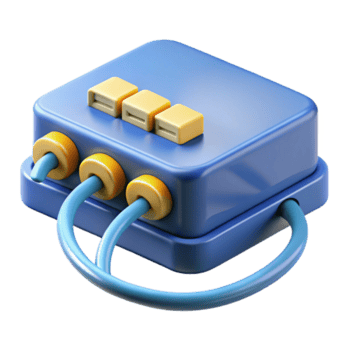 abbagliante firma Rete interruttore con ethernet cavi no sfondo con trasparente sfondo. png